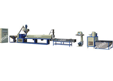 Actionnez la ligne de granulage l'équipement de réutilisation en plastique 240-400kg/h d'extrudeuse de CaCO3 de la CE de 45kw pp de LDB SJP 120